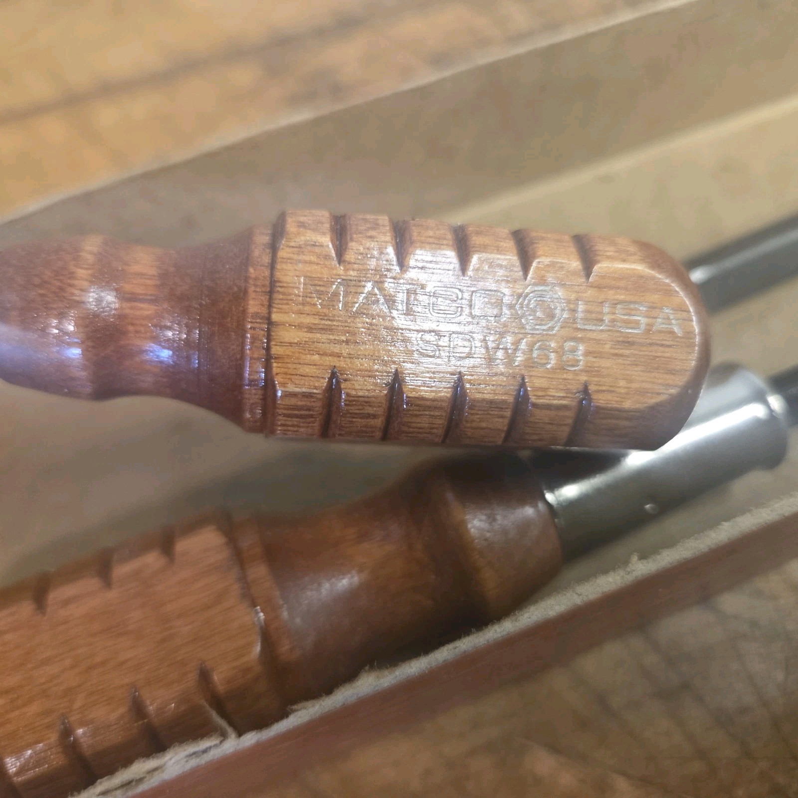 Matco SdW Screwdriver Wood handle Vintage Lot Of 5 Standard Flat Tip