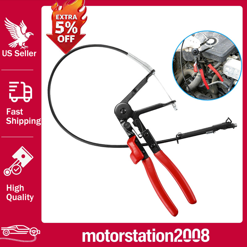 2FT For Fuel Oil Water Hose Auto Tool Flexible Wire Long Reach Hose Clamp Pliers
