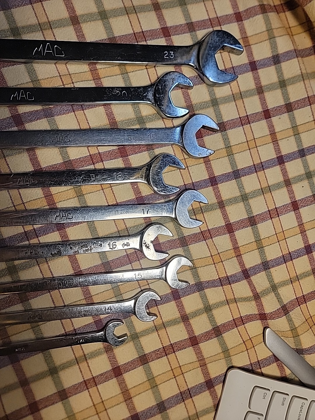 MAC Metric Range From M11CL – M23CL Combination Wrench Set 9 Pieces