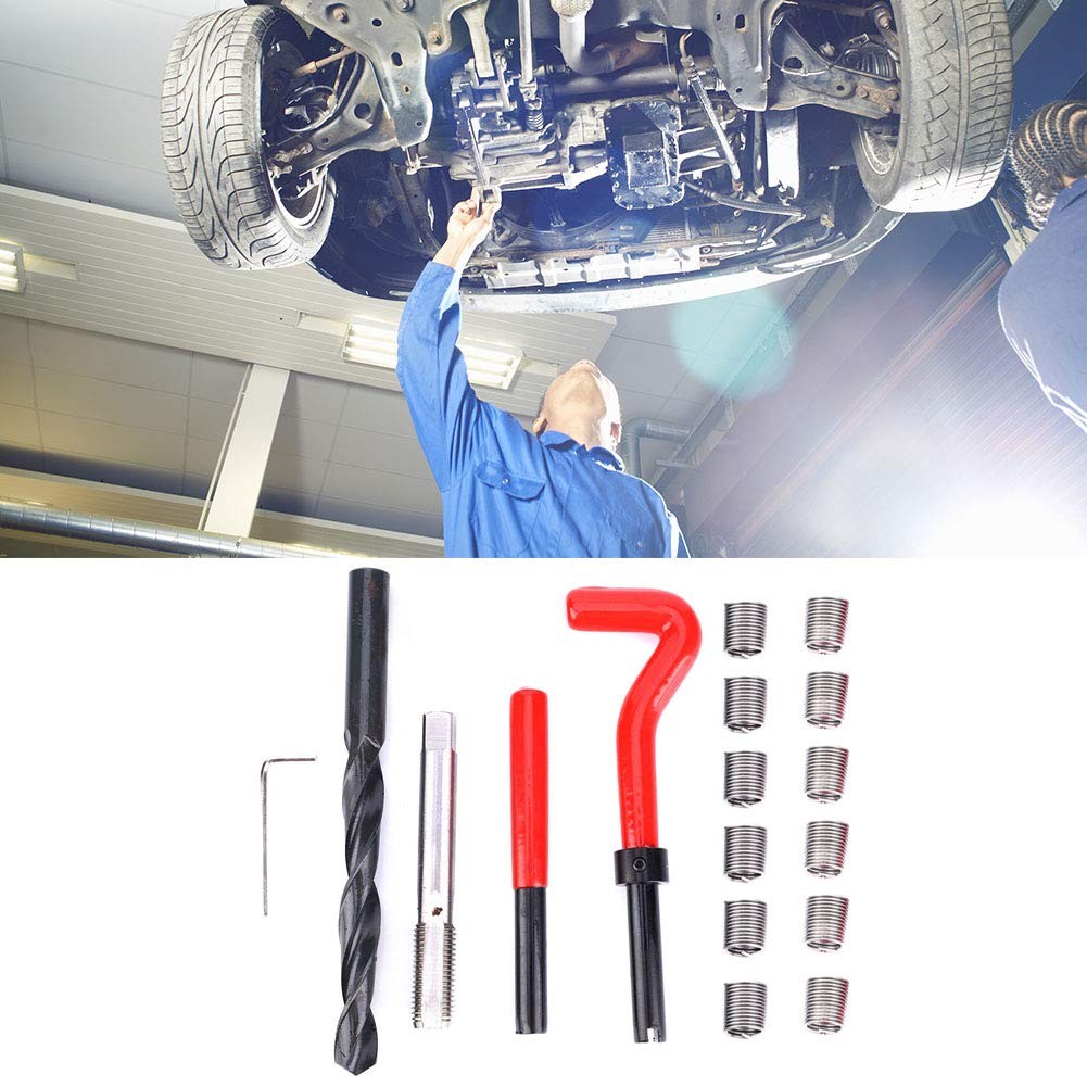 Thread Inserts Repair Kit Stainless Steel M12x1.5 Drill Tap Wrench Auto Tool