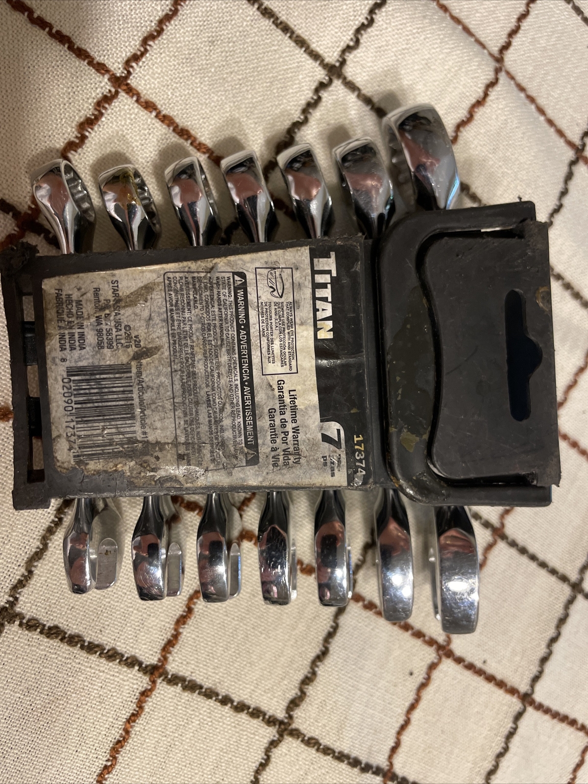 Titan CRV TOOLS MM 10-16 USA STUBBY 12 PT Combination WRENCH 4.5-6Inches