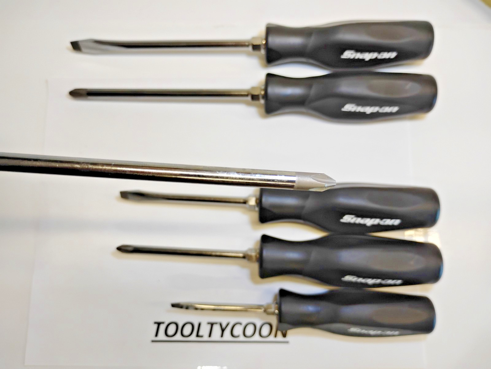 Snap-On Tools USA NEW Custom LIMITED 6pc BLACK Screwdriver Set Phillips & Flat