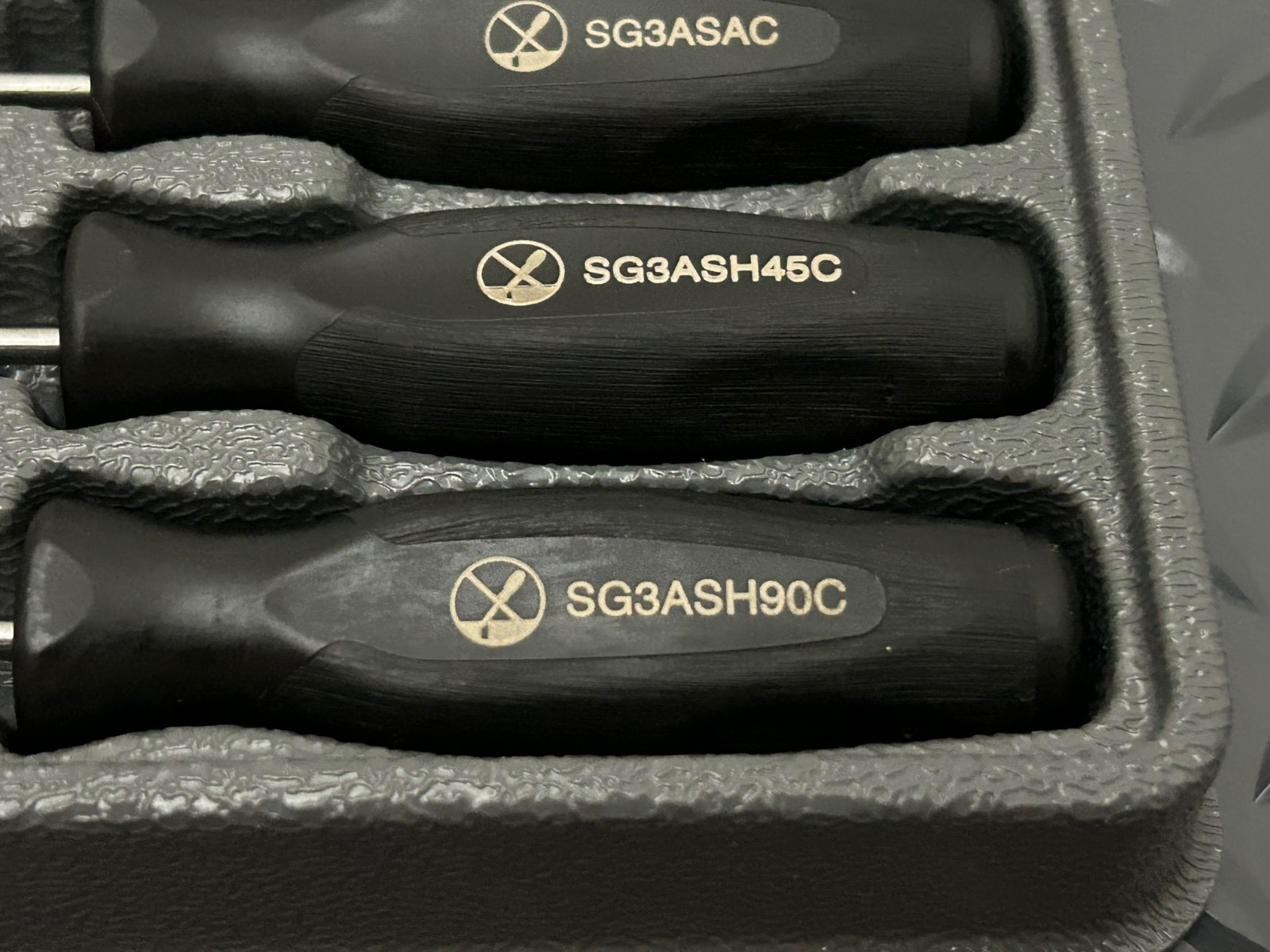 Snap-on Tools USA NEW 4pc BLACK Soft Grip Miniature Pick Set SGASA204CBK