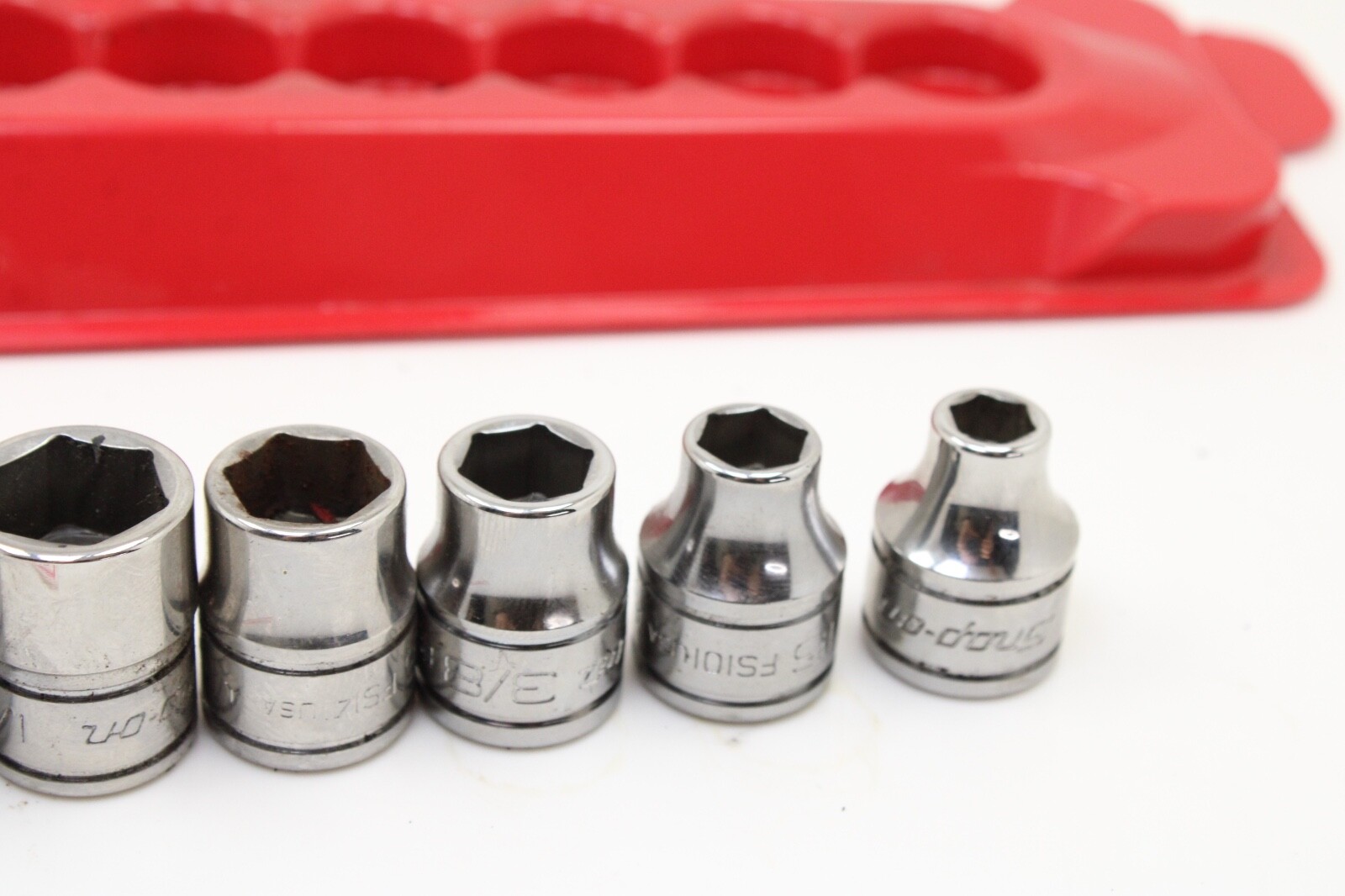 Snap On FS081-FS281 1/4″-78″ 3/8″ Drive 6 Point 11 Piece Shallow Sockets Set USA