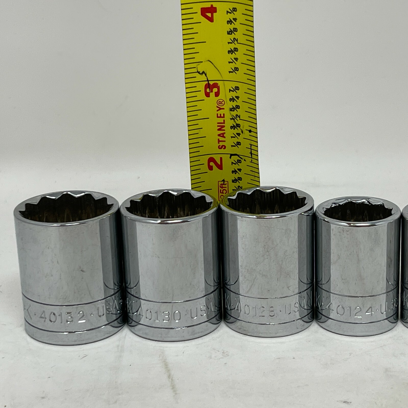 SK Tools 12Pts 1/2” Drive 8 Socket Set 40212 3/8″ To 40132 1″ New Old Stock SAE