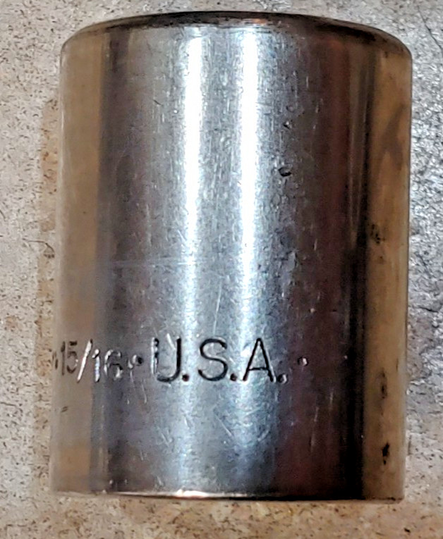 Kraeuter 15/16″ Regular socket #33330, 1/2 drive 12-point Made in USA