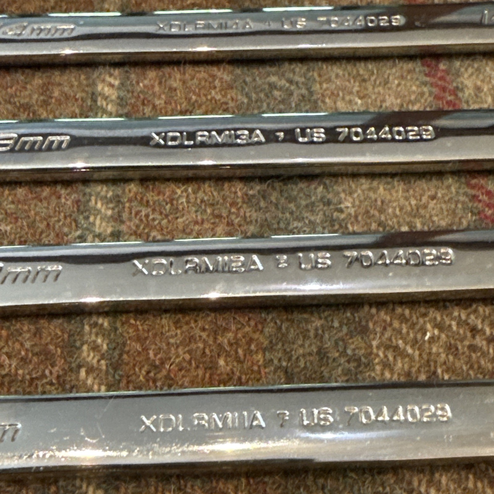 Snap-on 10pc METRIC Non-Reverse Ratcheting Combo Wrench Set SOXRM710A 10-19mm