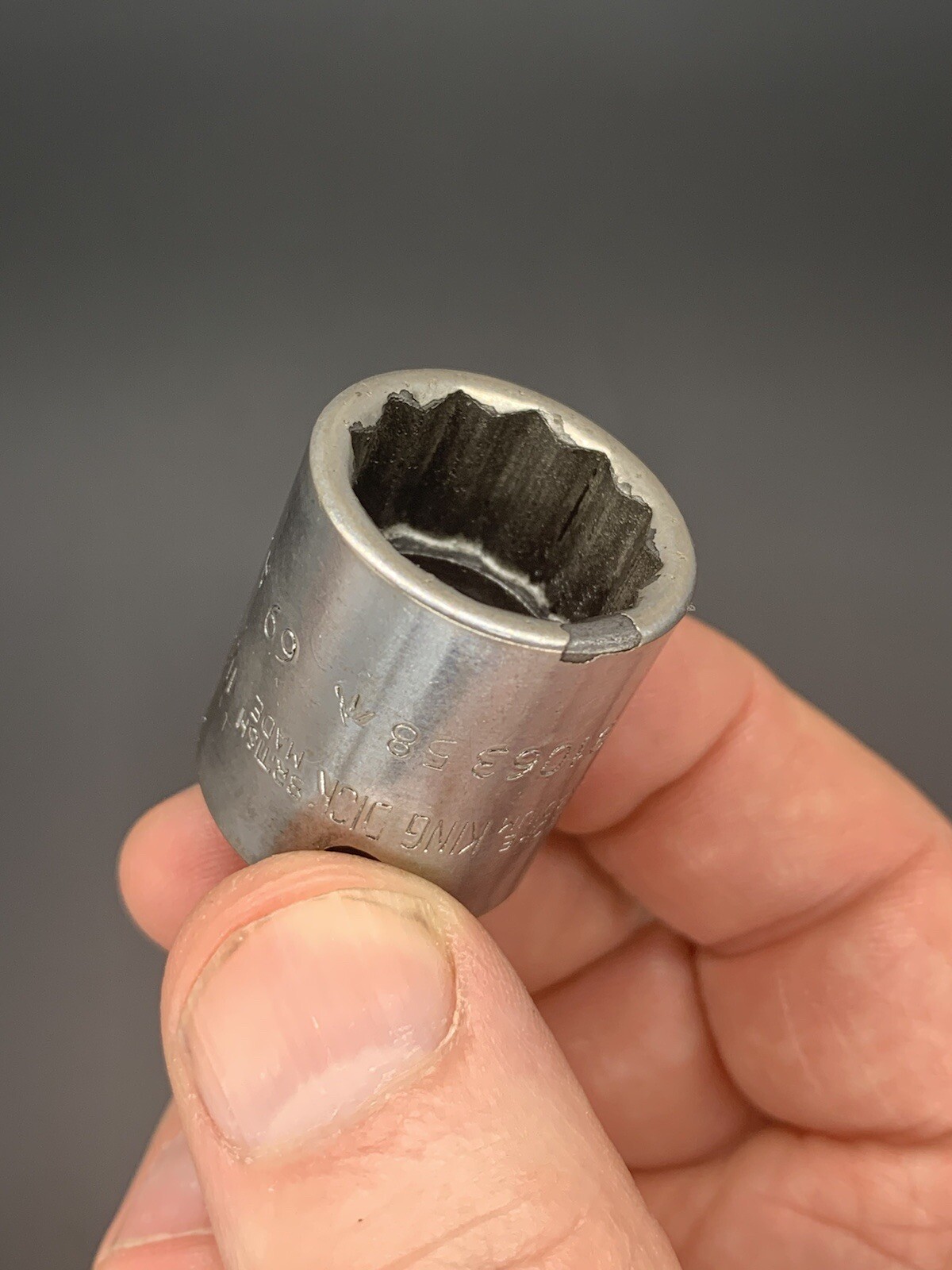 King Dick Impact Socket 11/16 AF 69 AF 3/8” Drive MSA 222 Military Arrow 1966