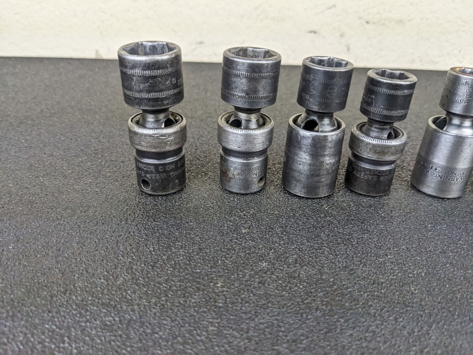#bj185 Snap On Tools 207IPFM 3/8″ Drive METRIC IMPACT 6-point Swivel Socket Set
