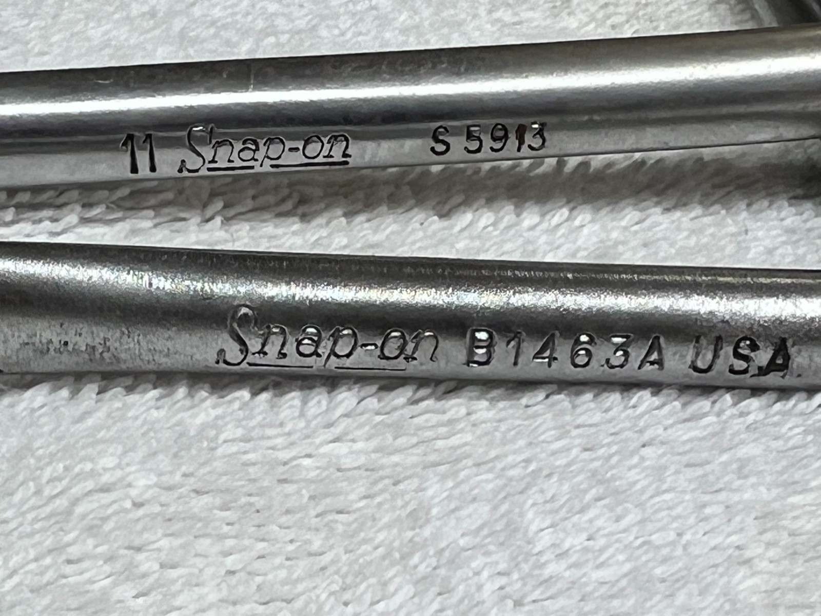 Snap On wrenches Open end/Flare/L shaped some are SAE some Metric Lot of 9