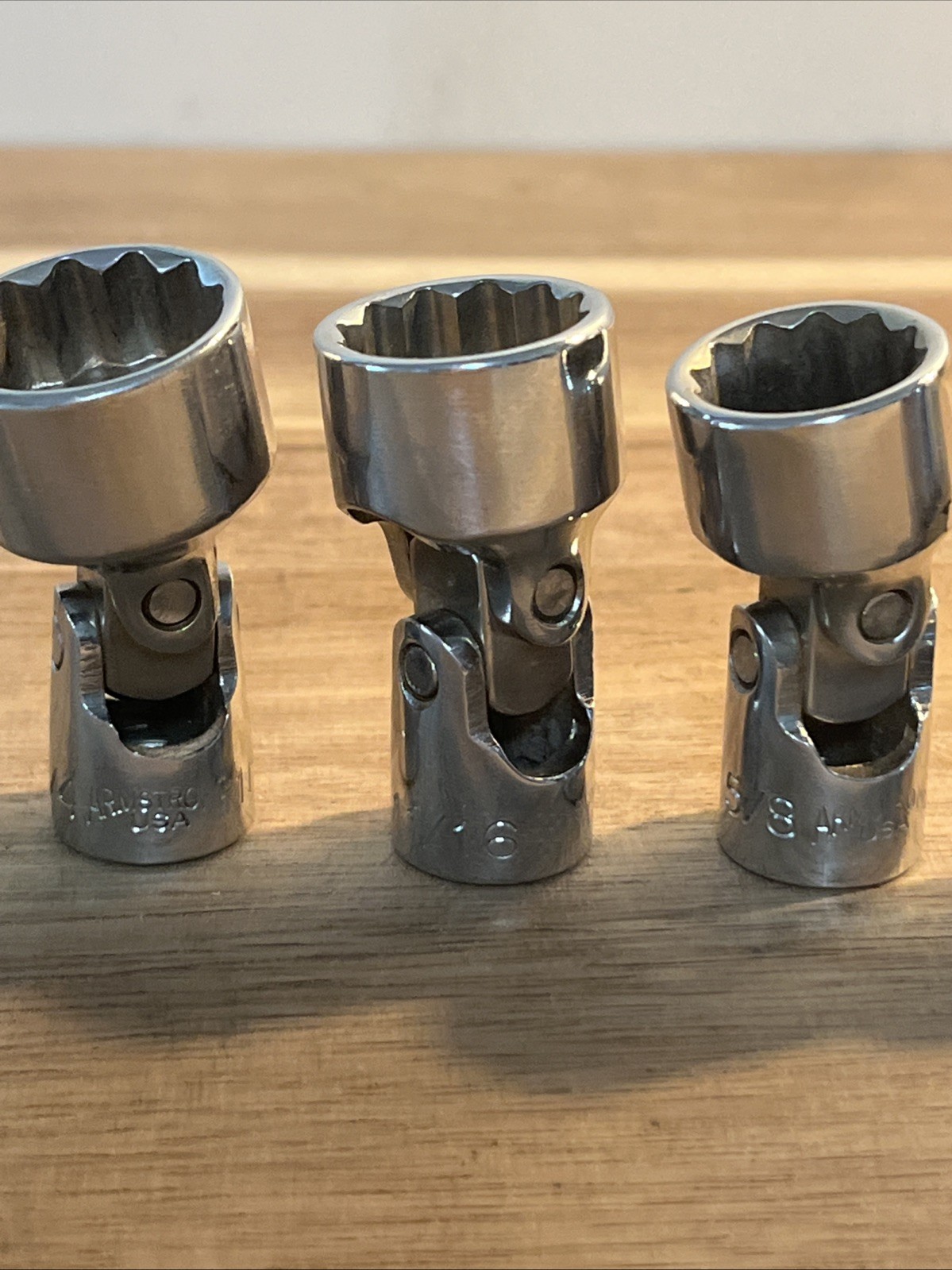 Armstrong 7 Pc 3/8″ Drive Universal Swivel Socket Set 3/8″-3/4″