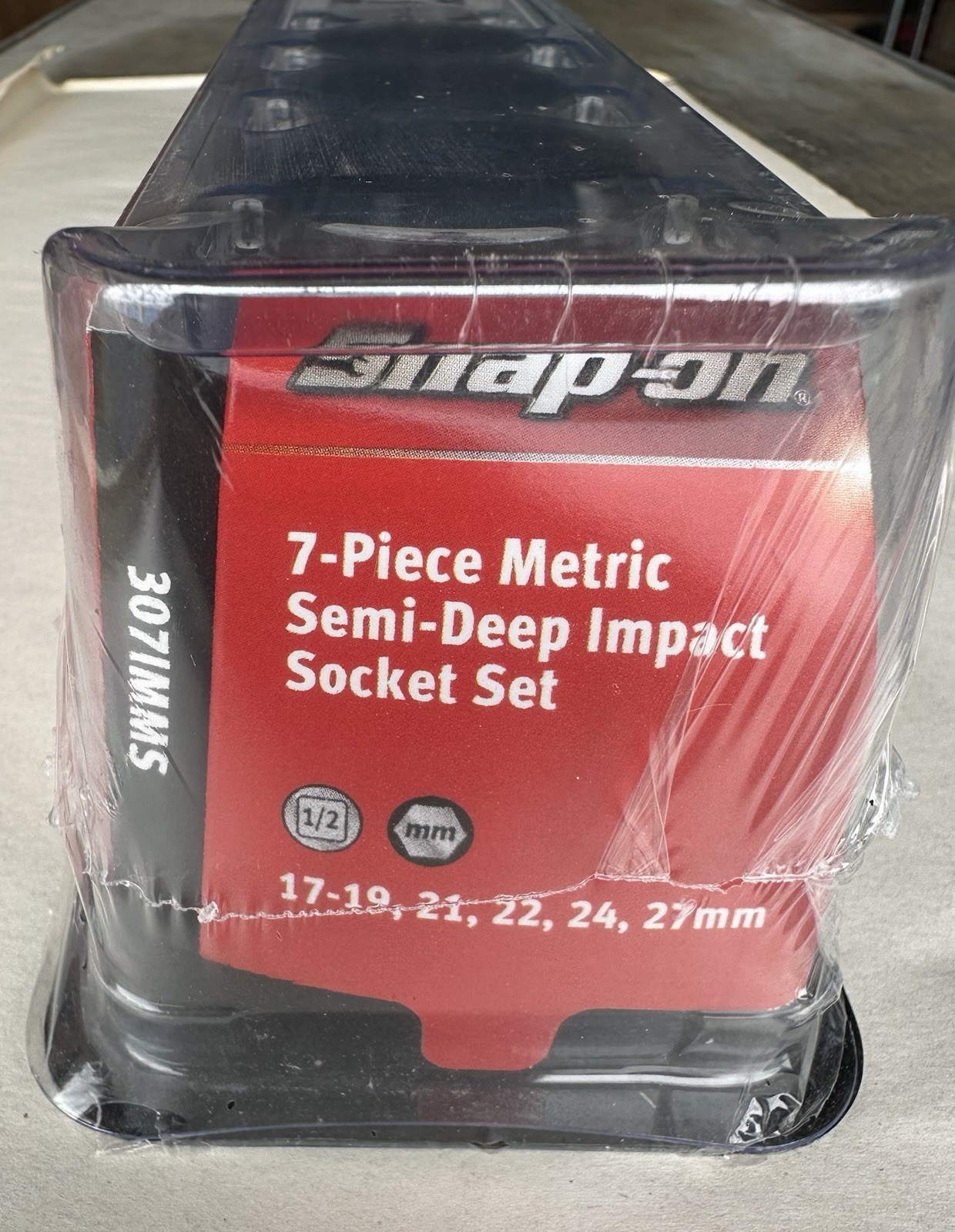 Snap On 307IMMS Semi-Deep Metric Impact Sockets 7-Piece 17-19, 21, 22, 24, 27mm