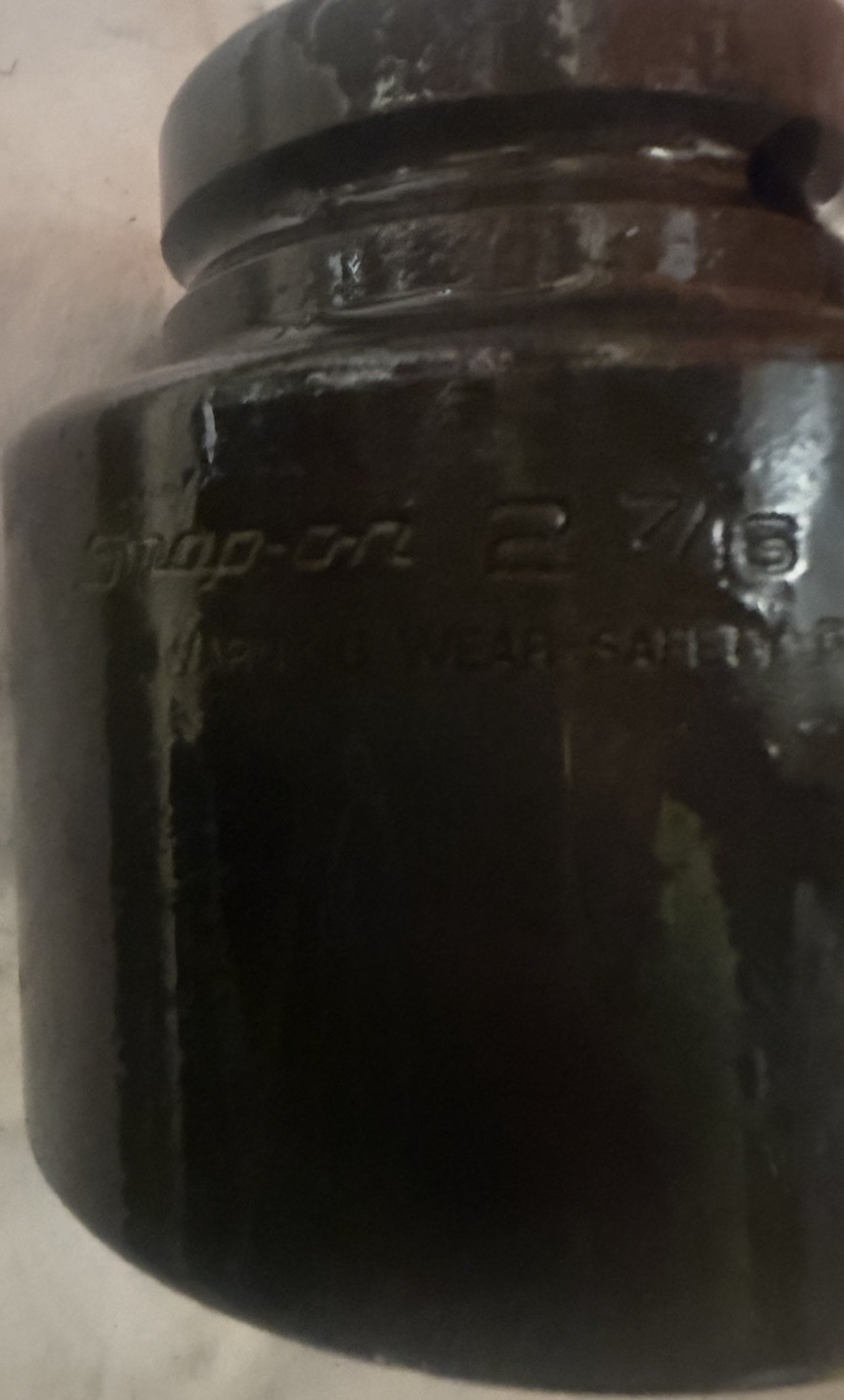 Snap-On IM783 Shallow Impact Socket 1″ Drive Big 2-7/16″ 62MM 6 Pt See Pics/read