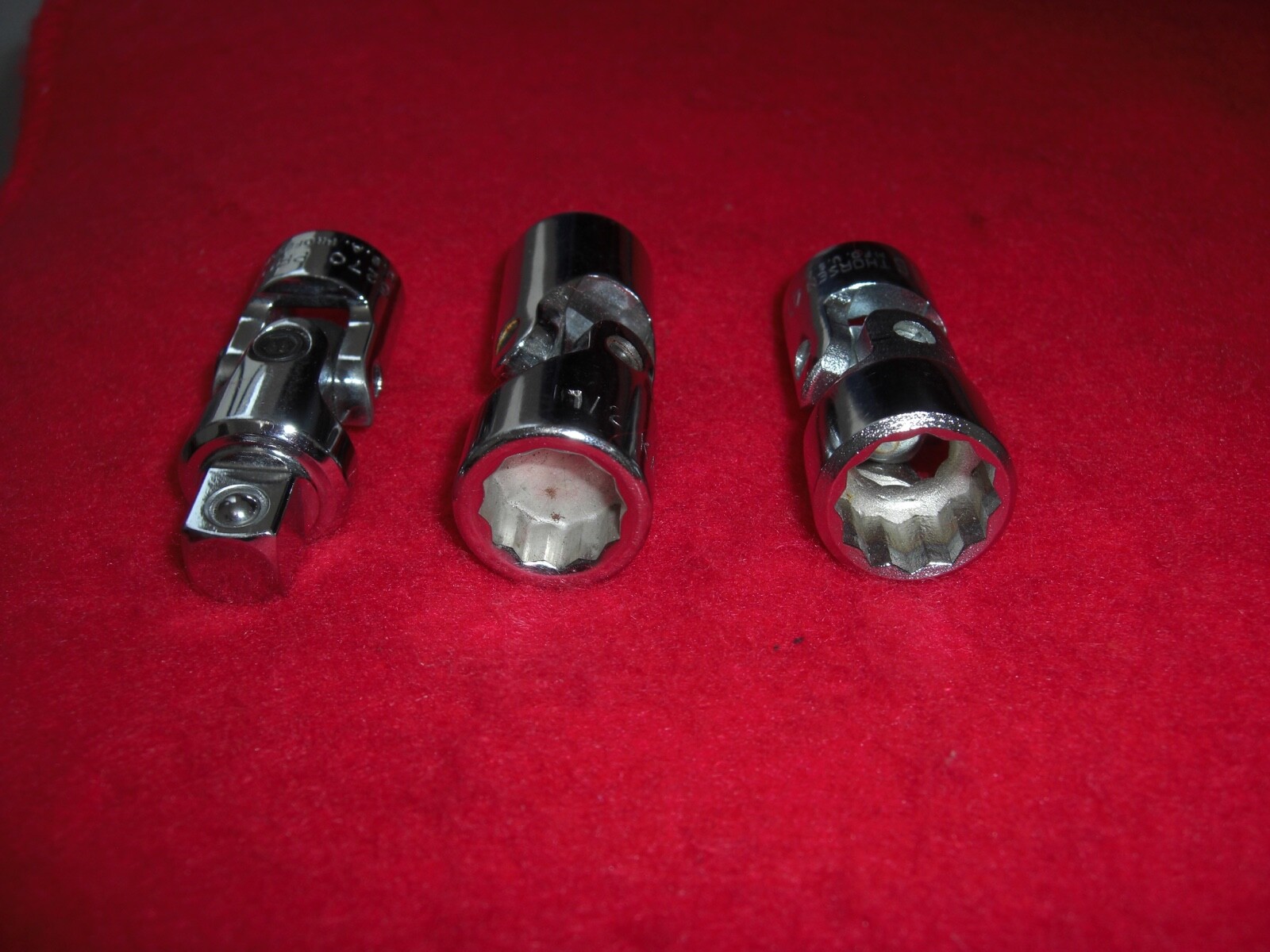 Proto 3/8 dr. universal joint Kal 1/2″ and thorsen 9/16 swivel sockets excellent