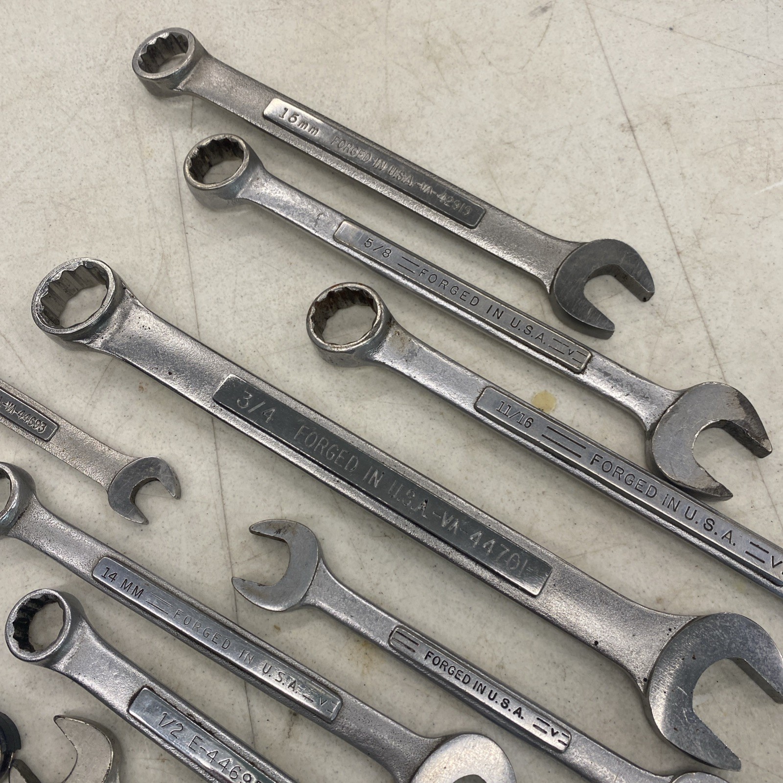 45+ pc. Lot Vintage Craftsman USA Combination Wrenches, SAE & Metric, M0901