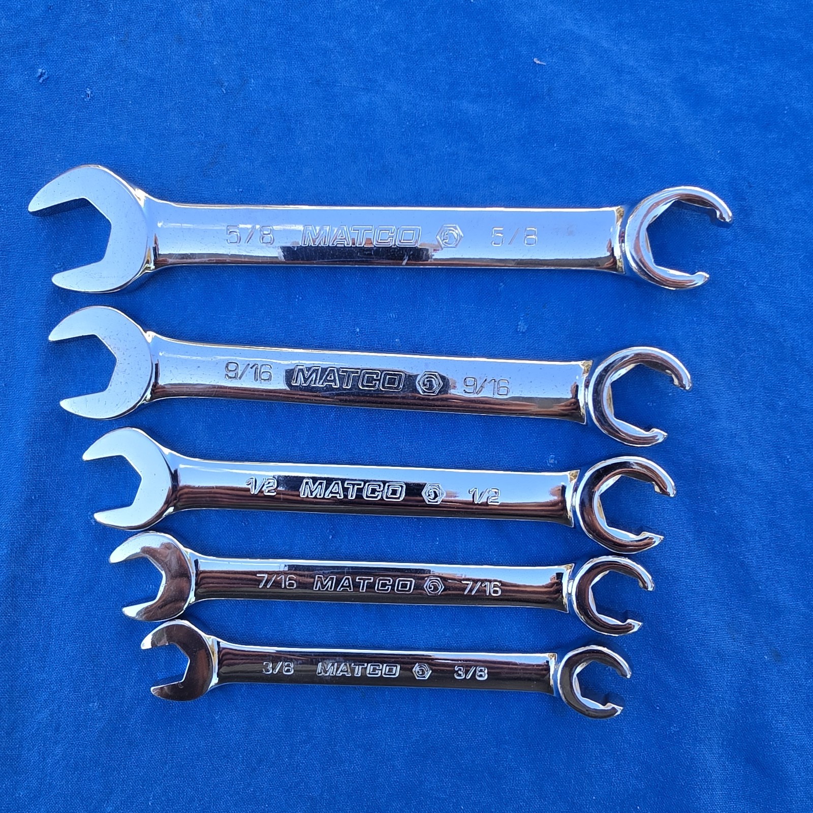 Matco 5pc 3/8” – 5/8” SAE Line Flare Nut Combo Wrench Set