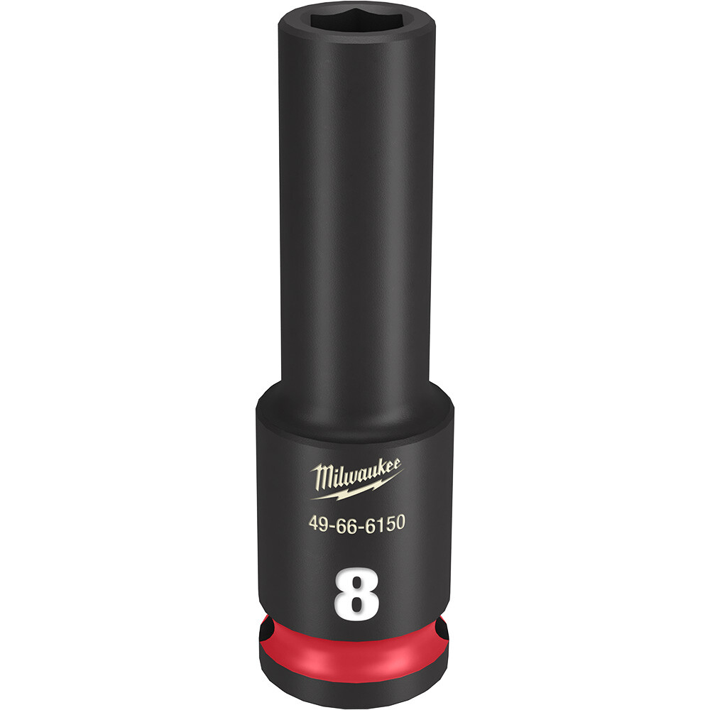 Milwaukee 49-66-6150 SHOCKWAVE Impact Duty 3/8 Drive 8mm Deep 6 Point Socket