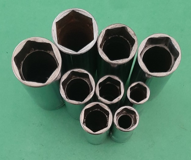 Snap-on 3/8″ Drive 9 PC 6pt Point Deep Socket Set 3/8″ to 7/8″ SFS121- SFS281