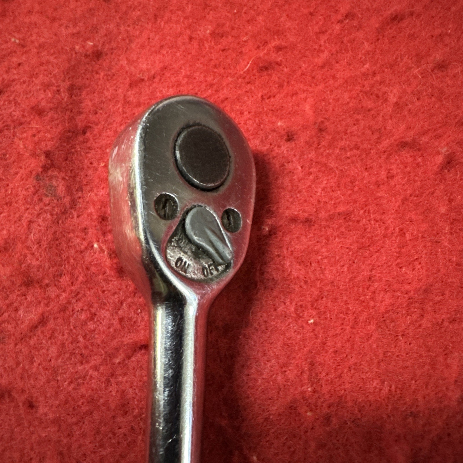 Vintage Snap-on Tools USA TM70B – 1/4″ Drive Standard Handle Chrome Ratchet