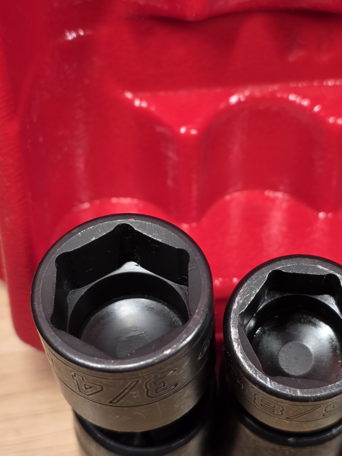 Snap-on 205IPF UNUSED 5-Piece 3/8″ Drive 6pt Shallow Impact Swivel Socket Set