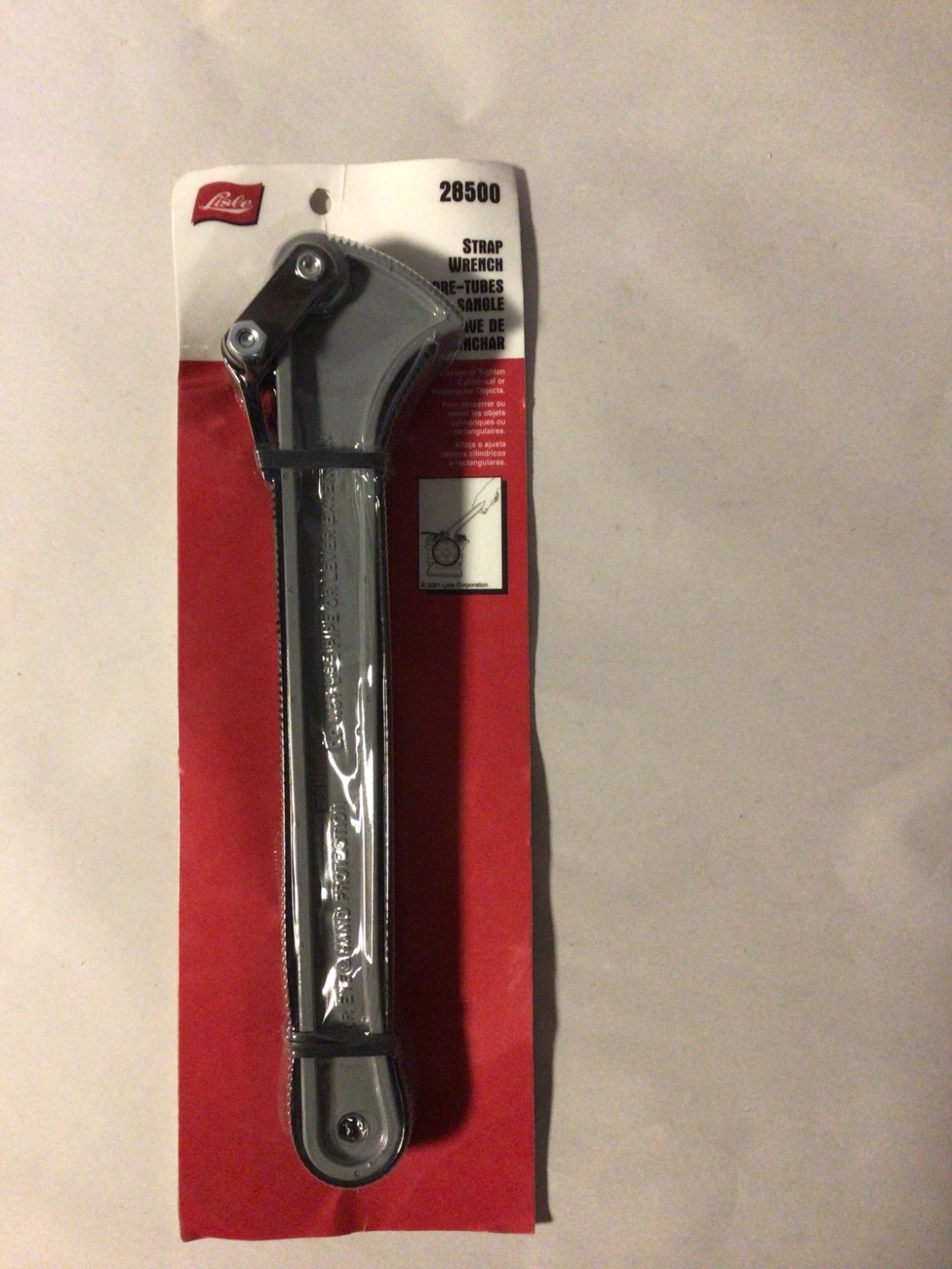 Lisle Tools Plastic Handle Strap Wrench for up to 6-5/8″ diameter #28500