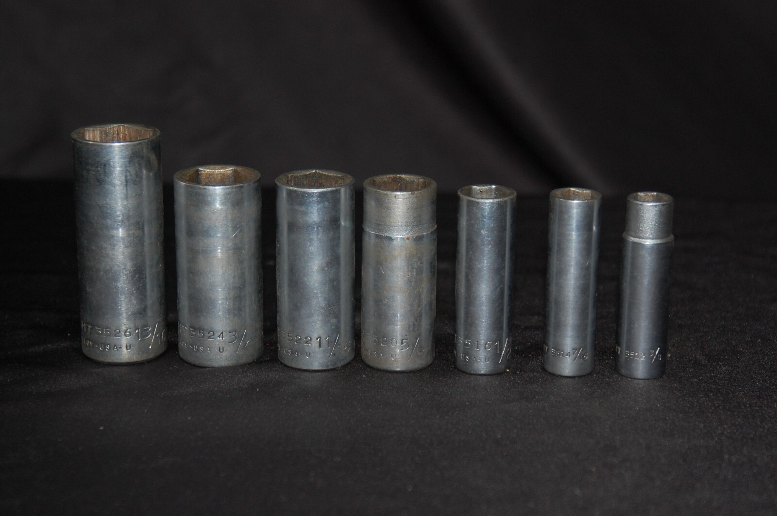 Wright Tool USA 7-Piece Set 3/8″ Drive SAE Deep Socket Set 3/8″–13/16″