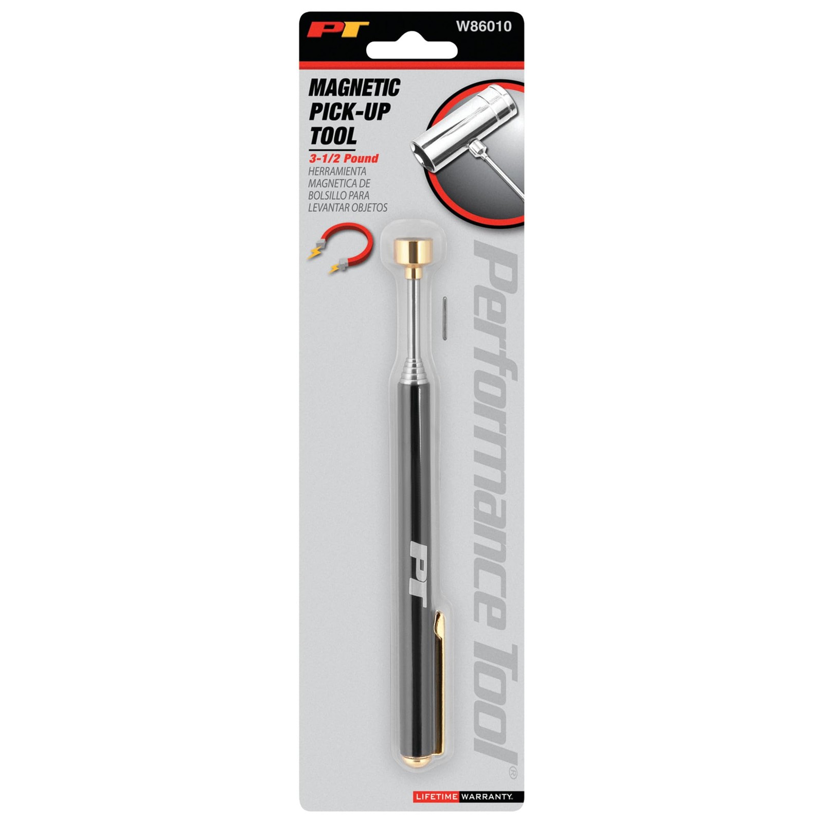 Magnetic Pickup Tool with Extendable U-Shape, 3.5lb Pull Force