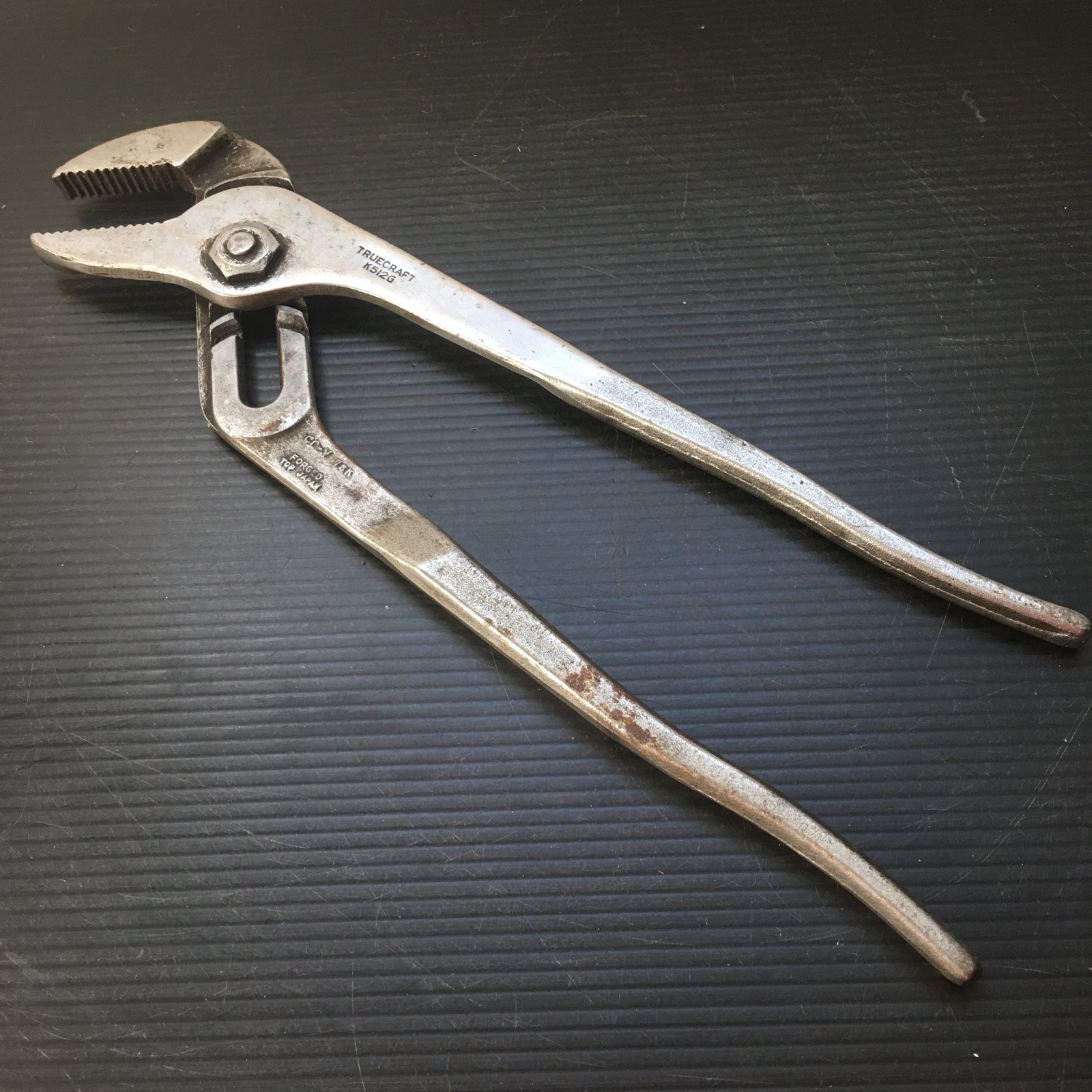 Vintage Truecraft K512G Cr-V Forged Top Pliers Slip Joint Groove Joint 12″ Japan