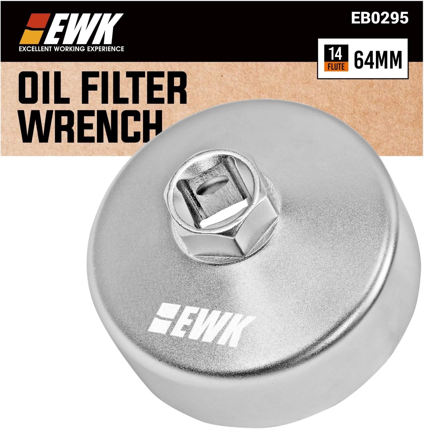 64mm 14 Flute Oil Filter Wrench, Forged Steel Removal Tool for Toyota, Lexus,…