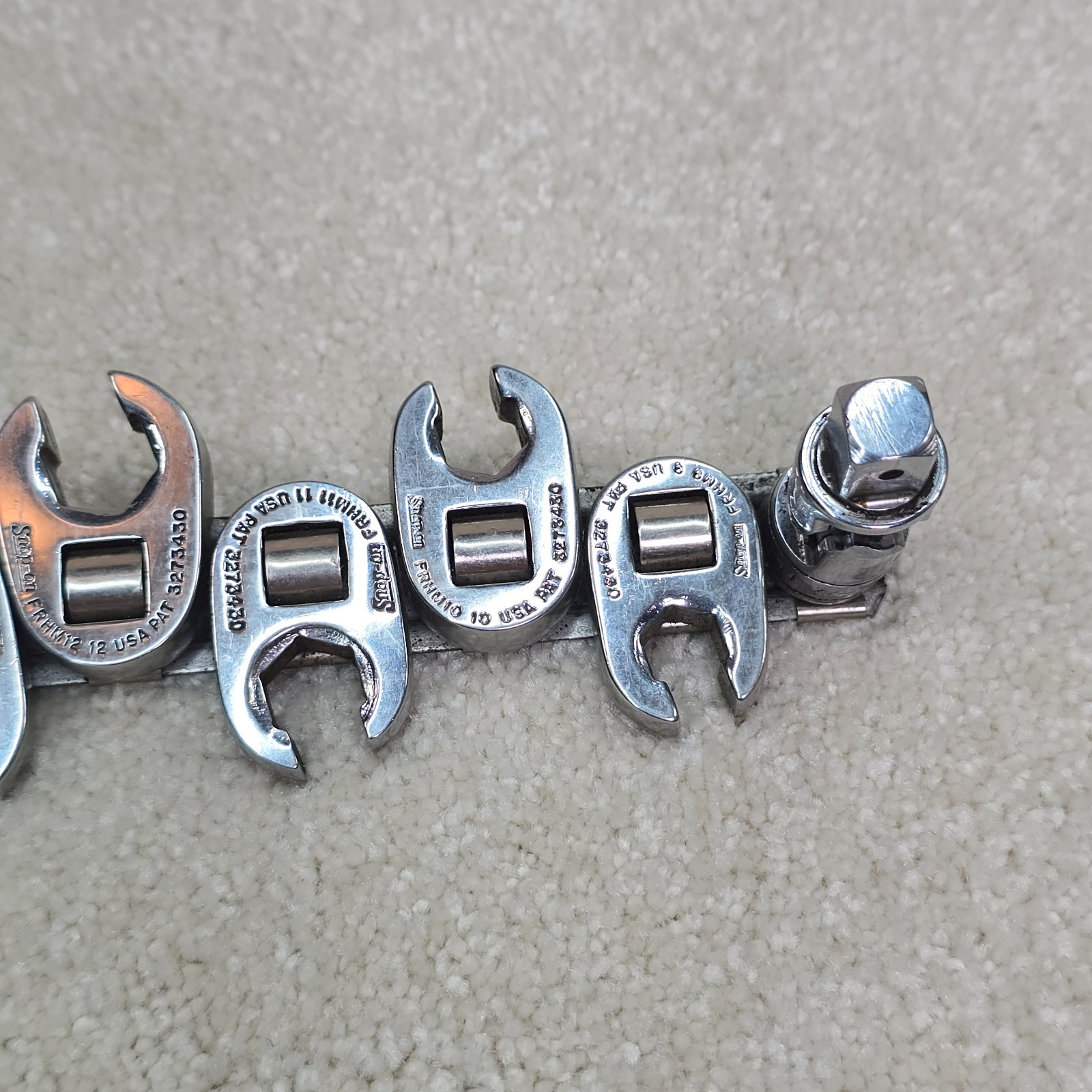 Snap-on 3/8″ Drive 6 Point Metric Flank Drive Flare Nut Crowfoot 9-19mm 11pc Set