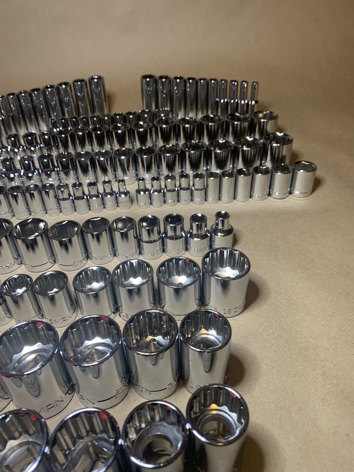 CRAFTSMAN 116 pc 1/4 3/8 1/2 Dr SAE METRIC MM 6pt 12pt ratchet wrench socket set