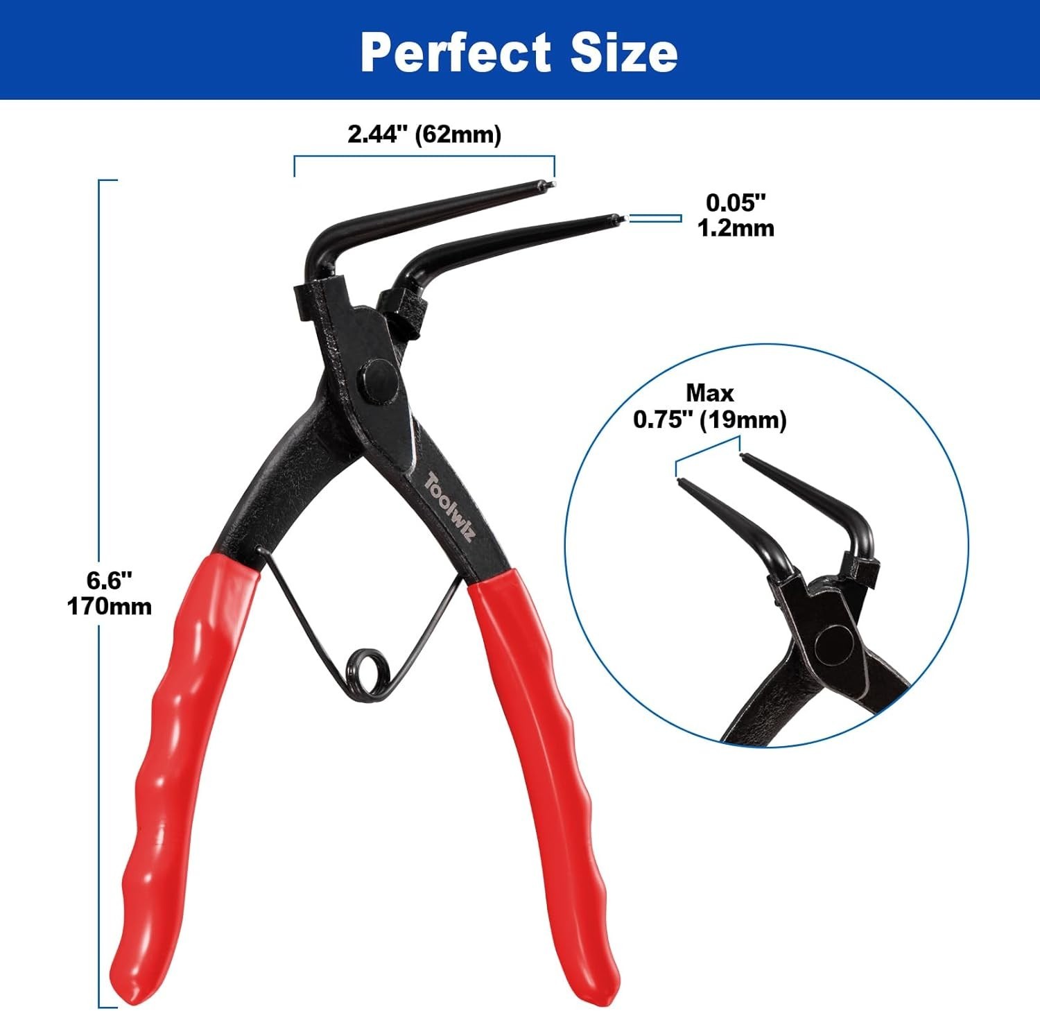 Precision 90° Snap Ring Pliers – Heavy Duty, Non-Slip Grip for Automotive Use
