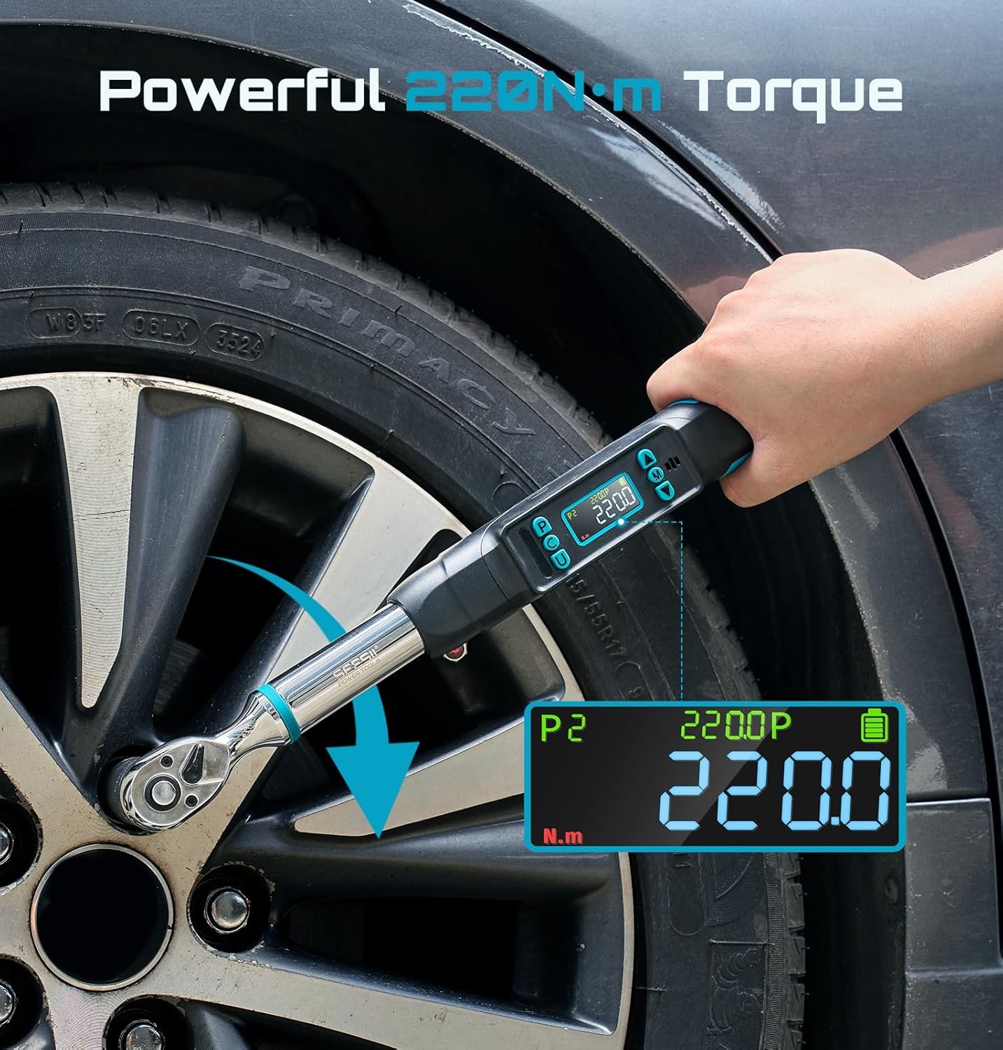 Seesii 1/2″&3/8» Digital Torque Wrench Combo 3/8″ 0–220 Nm & 1/2» 17-340 nm