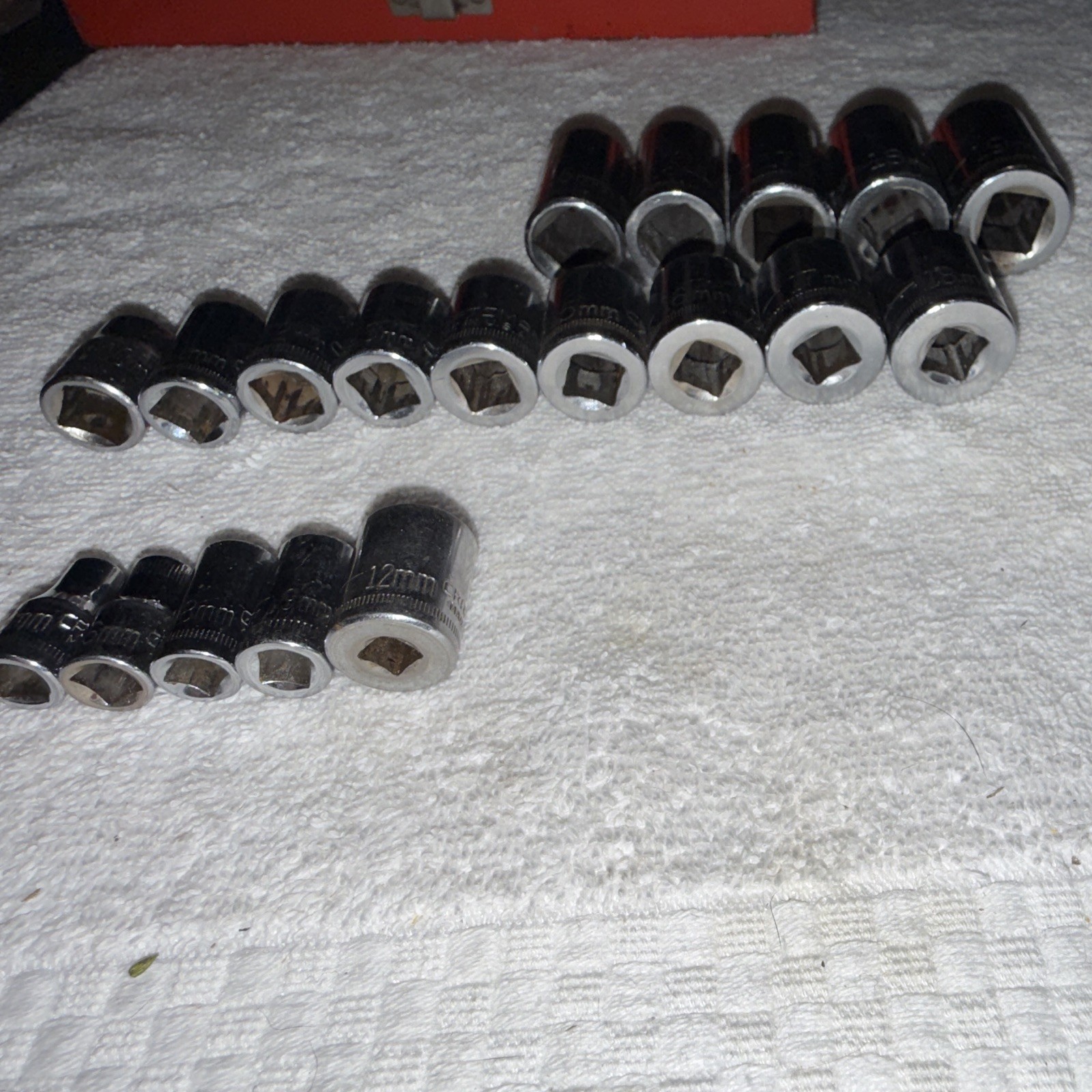 Craftsman USA Made Metric Sockets – Mainly 12pt, 1/2″ And 3/8″ Drive – 19 Pieces