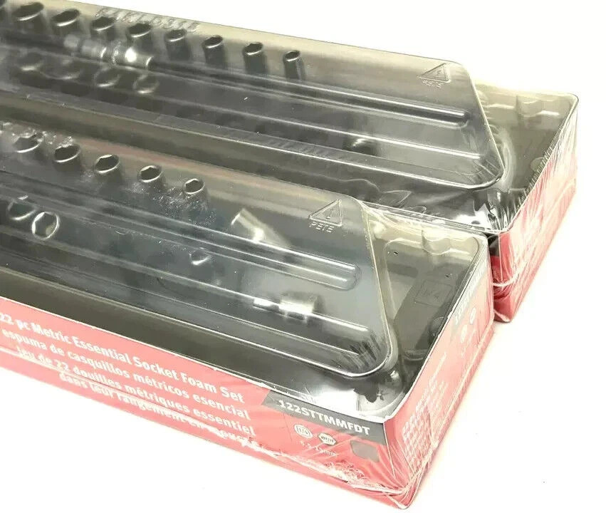 Snap-on 44pc 1/4″dr Metric / SAE Shallow & Deep Socket Sets 3/16-5/8″ / 5.5-15mm
