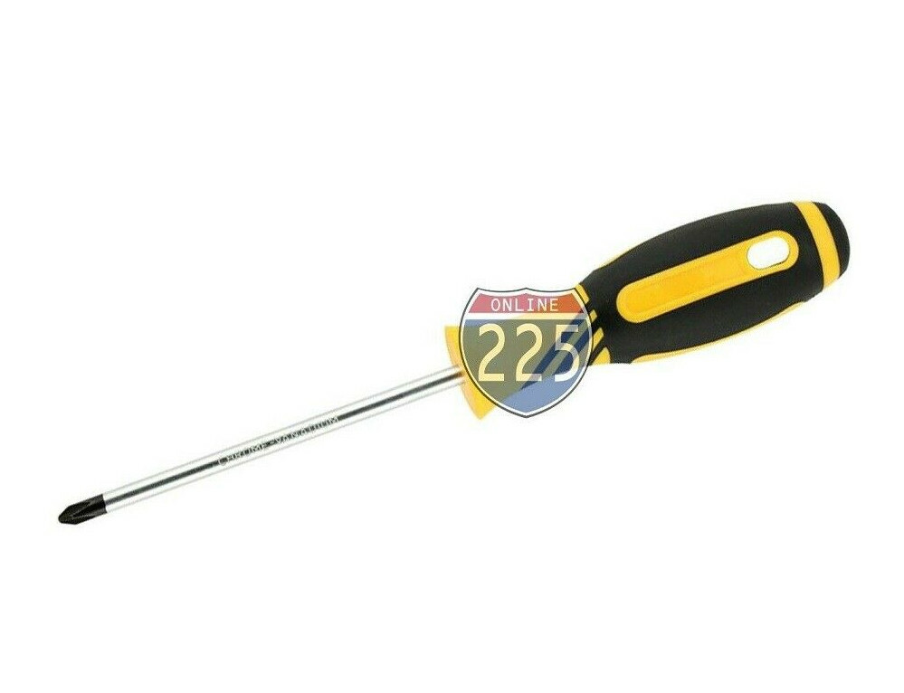 Heavy Duty #2 x 4″ Long 1/4″ Shank Phillips Head Screwdriver with Magnetized Tip