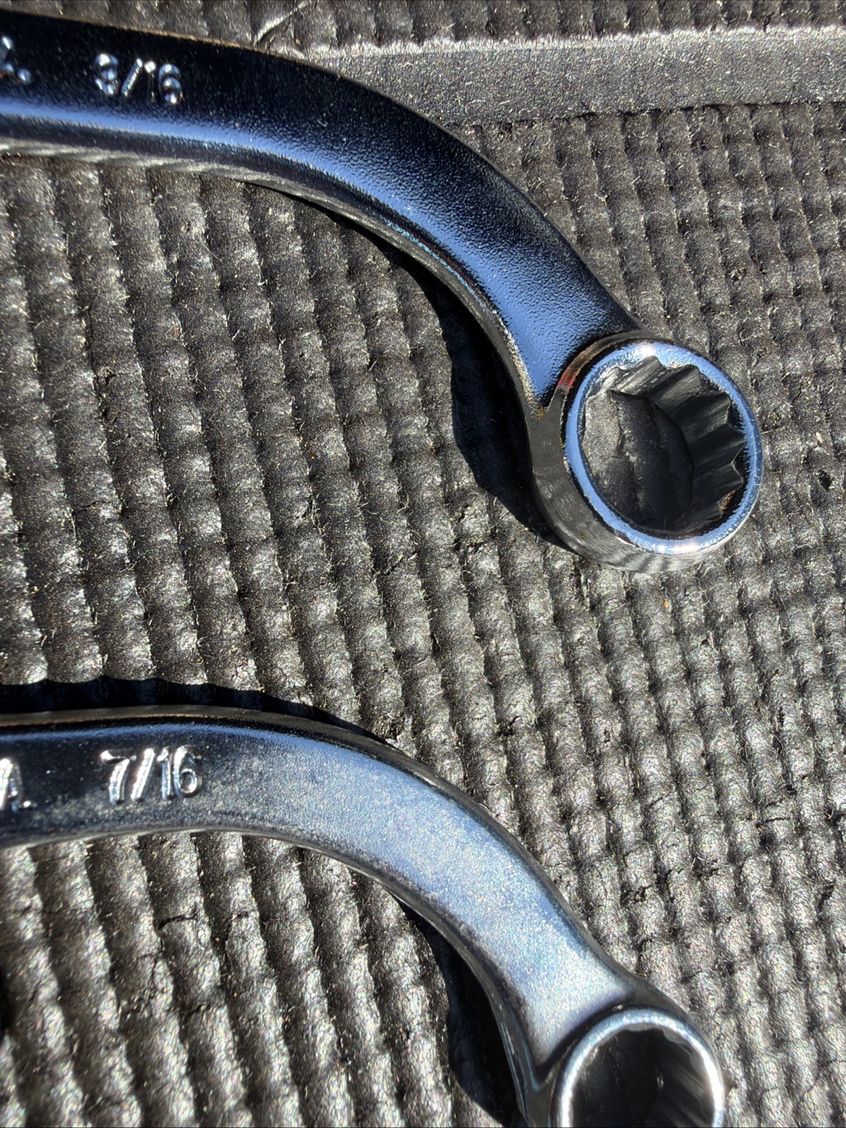 Rare SK Tools USA 2pc Obstruction Distributor Crescent Moon Wrenches H1600 H1820