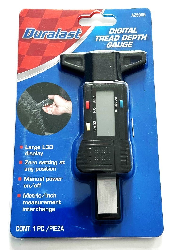 2 DURALAST PROFESSIONAL DIGITAL TIRE TREAD DEPTH/BRAKE PAD GAUGE’S SAE/METRIC