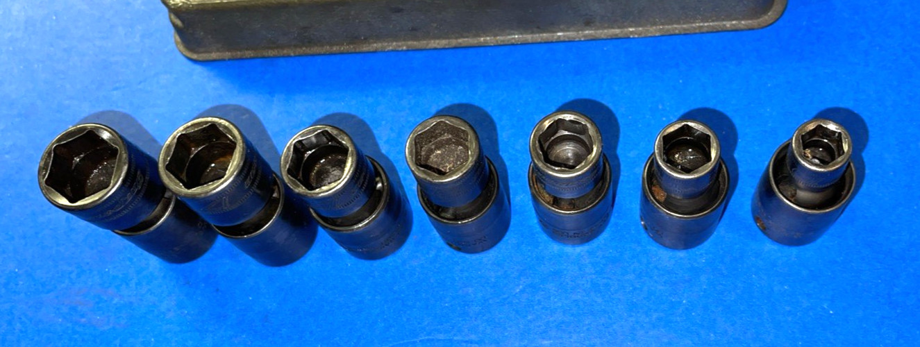 SNAP-ON TOOLS 7 PIECE 3/8 DRIVE METRIC SHORT SWIVEL IMPACT SOCKETS 207IPFM