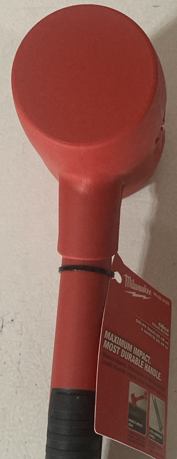 New Milwaukee 48oz Dead Blow Hammer Red/Black 48-22-9151