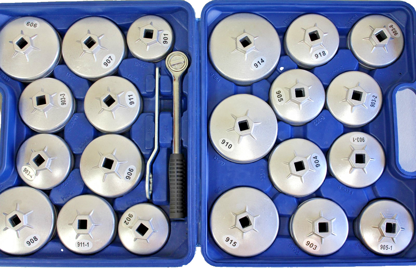 23Pc Aluminum Oil Filter Cap Wrench Socket Removal Tool Set
