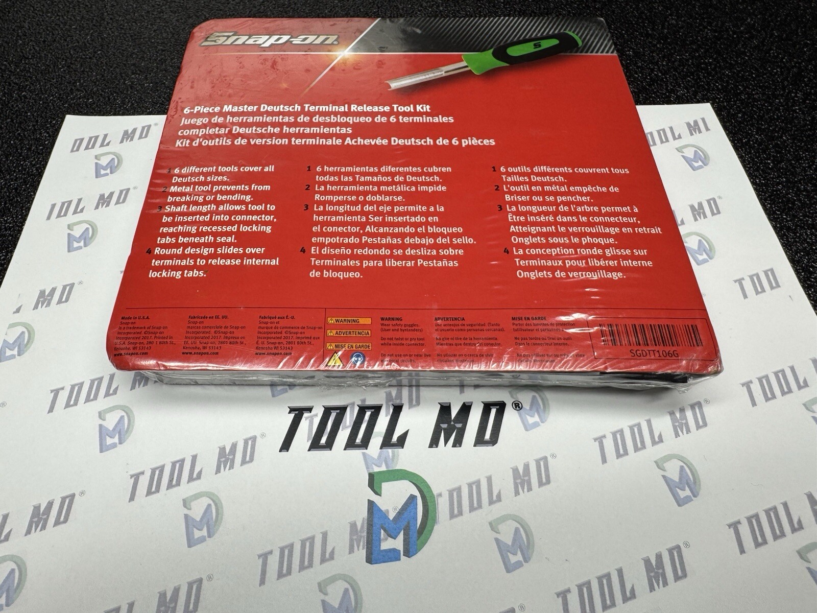 Snap-on Tools USA NEW 6-Piece GREEN Soft Grip Terminal Tool Kit SGDTT106