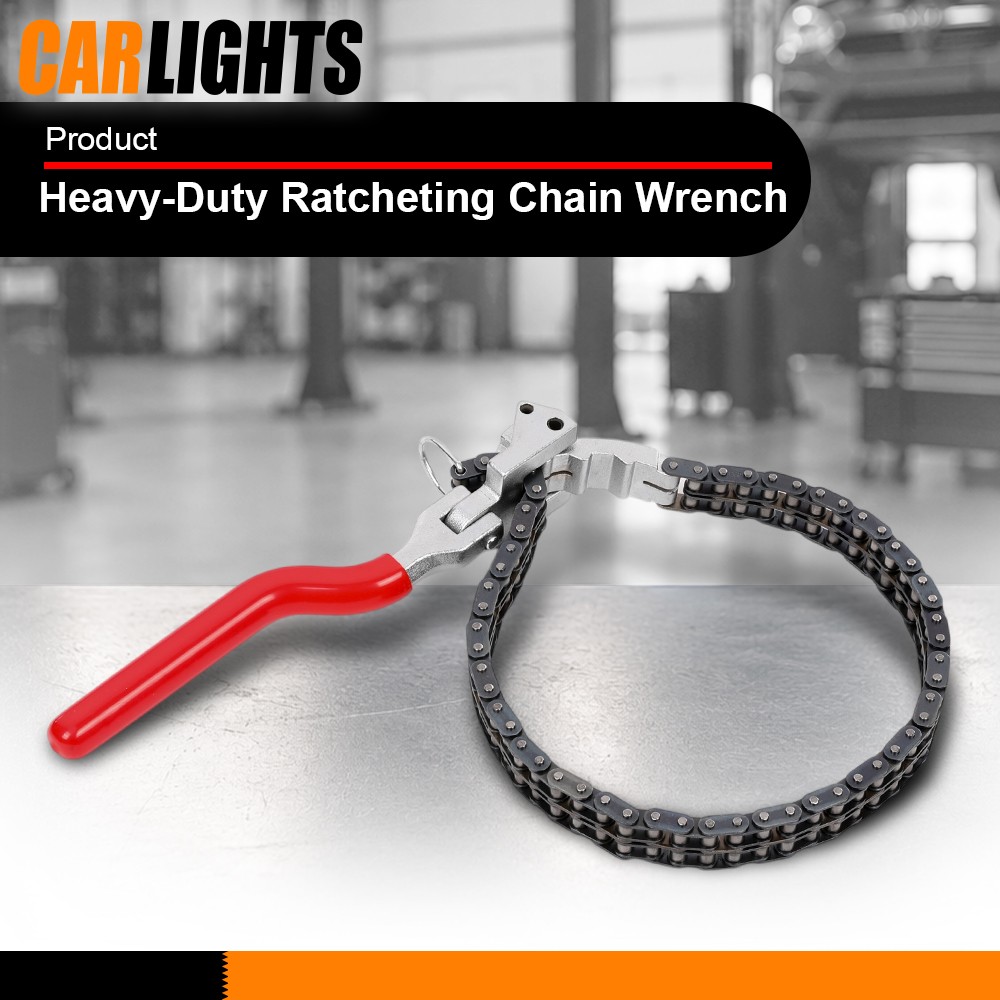 Fittings 60-160mm Heavy-Duty Ratcheting Chain Wrench Oil Filter Change Pipe