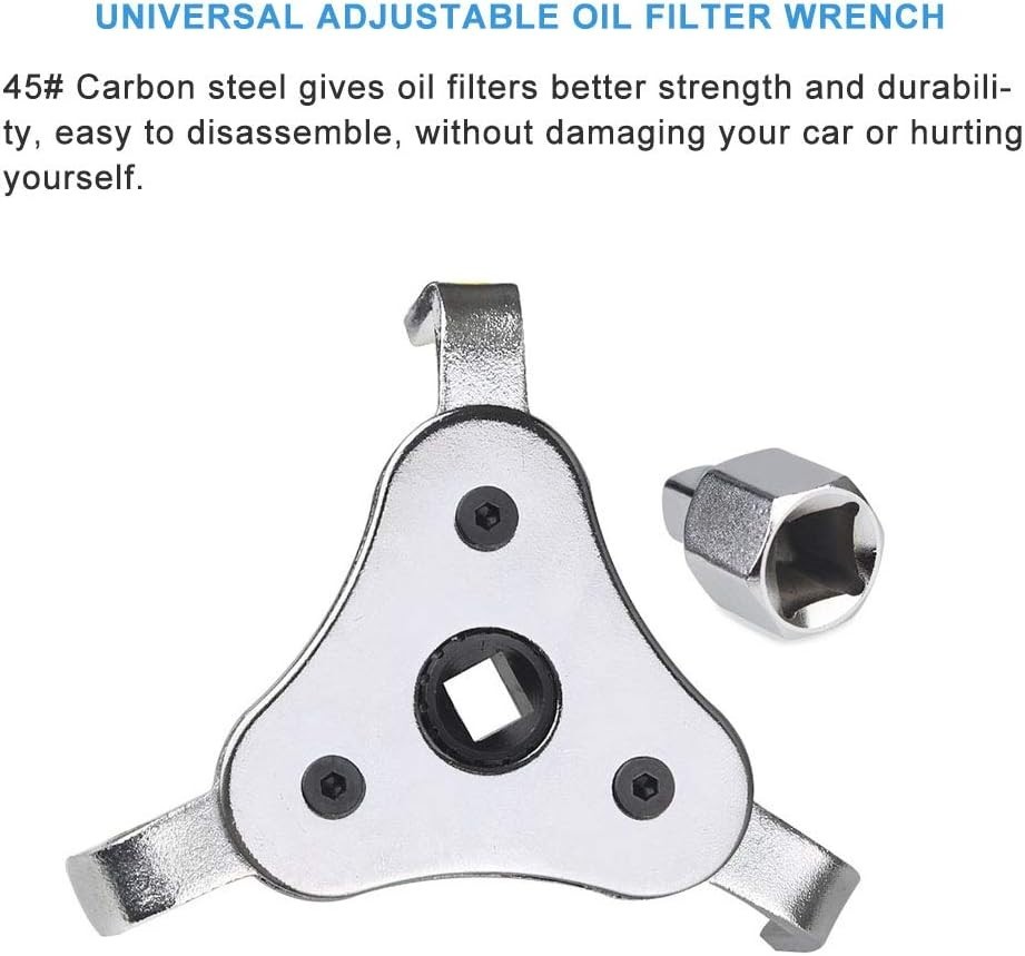 Versatile 2.5-4.5 Inch Oil Filter Wrench – Heavy Duty Carbon Steel Construction