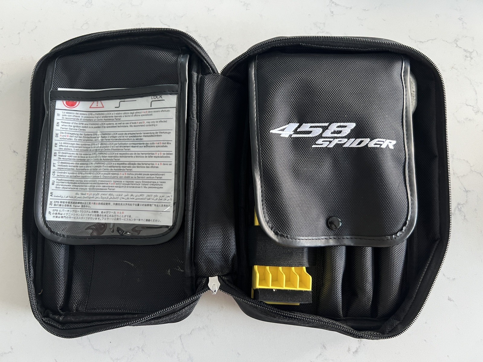 2011 – 2015 Ferrari 458 Spider Tool Kit