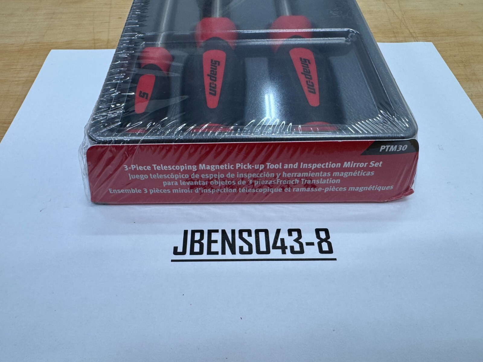 Snap-on Tools NEW RED 3pc Soft Grip Magnetic Pickup Tool & Mirror Set PTM30