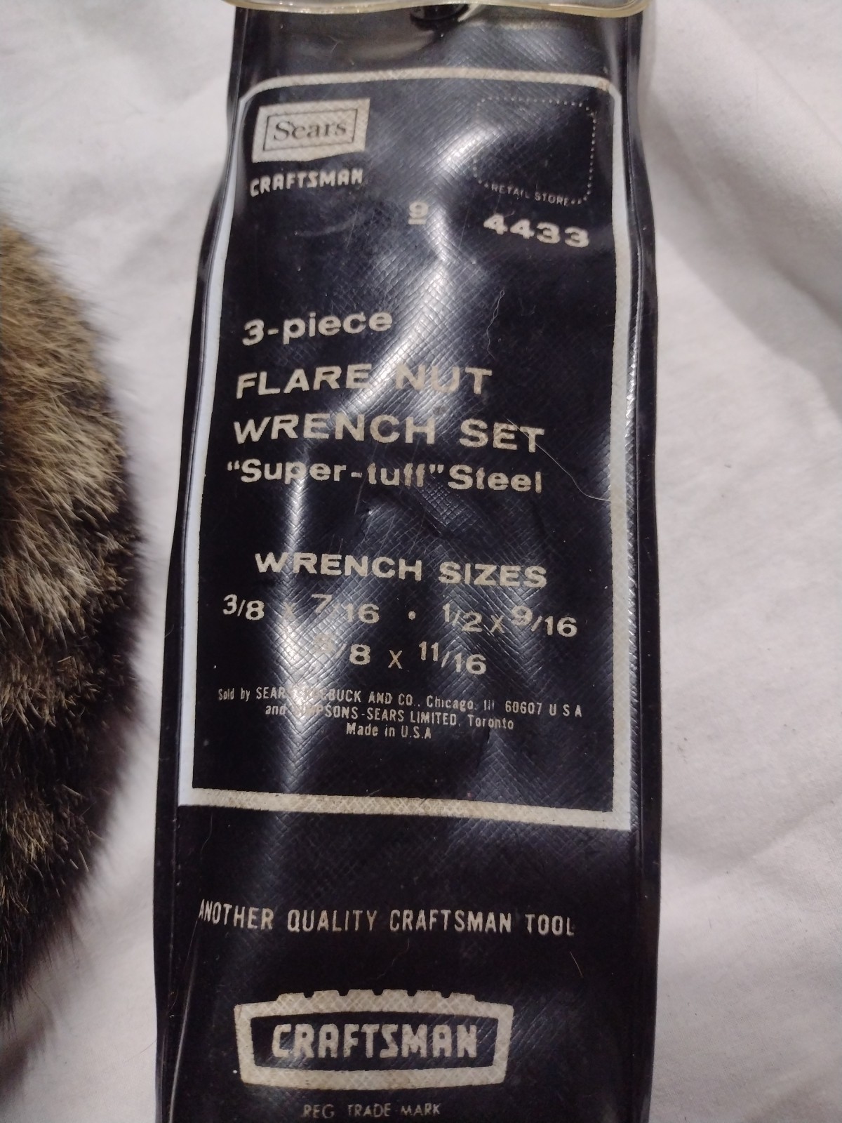 3 Piece Sears Craftsman Flare Nut Wrench SAE Sizes 3/8×7/16, 1/2×9/16, 5/8×11/16