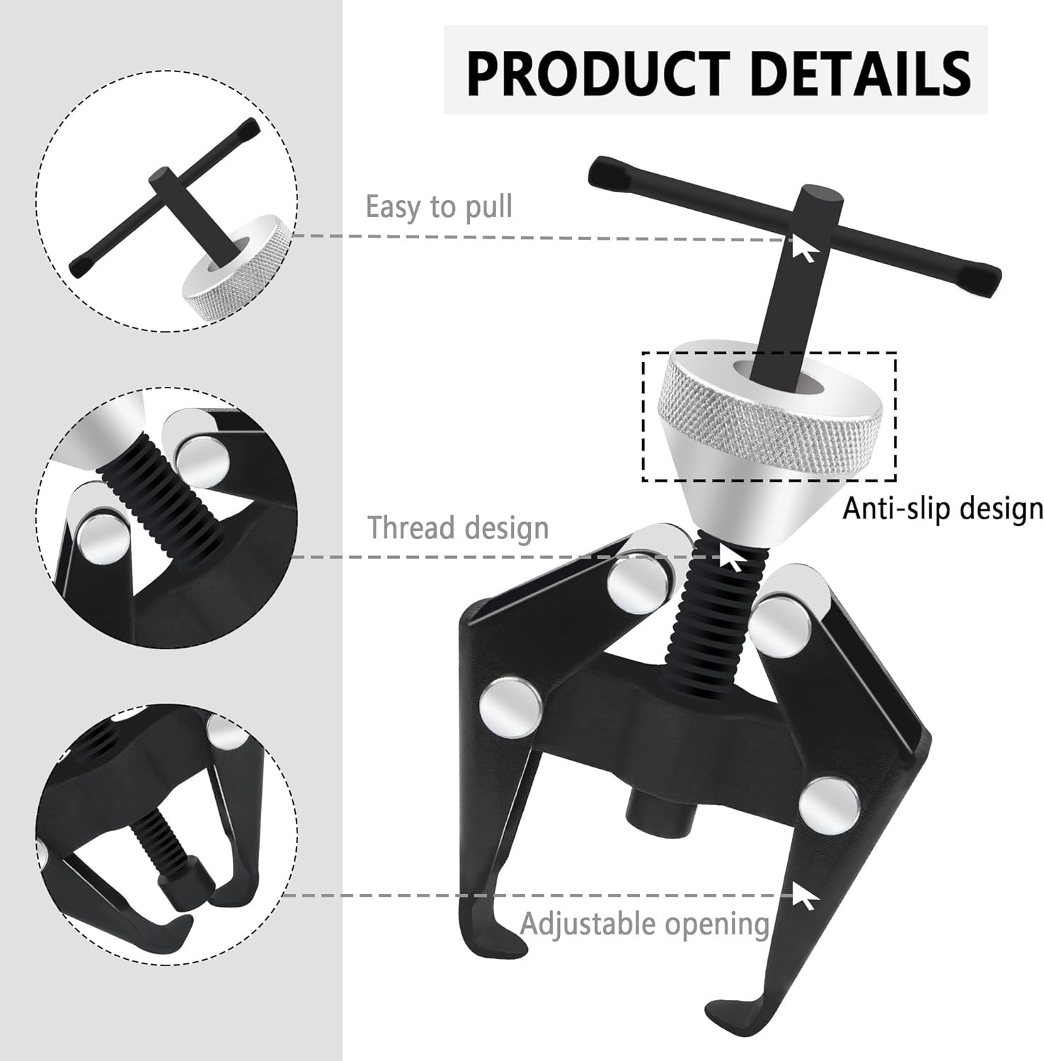 Professional Heavy-Duty Wiper Puller – Adjustable Carbon Steel Tool for Cars