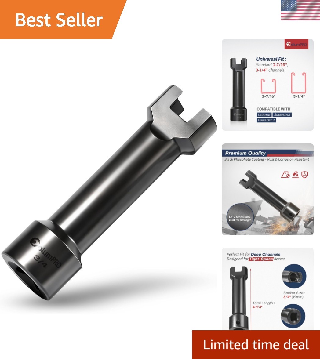 3/4″ 19mm Strut Channel Socket, 1/2″ Drive Impact Socket for 1-5/8″, 2-7/16″ …