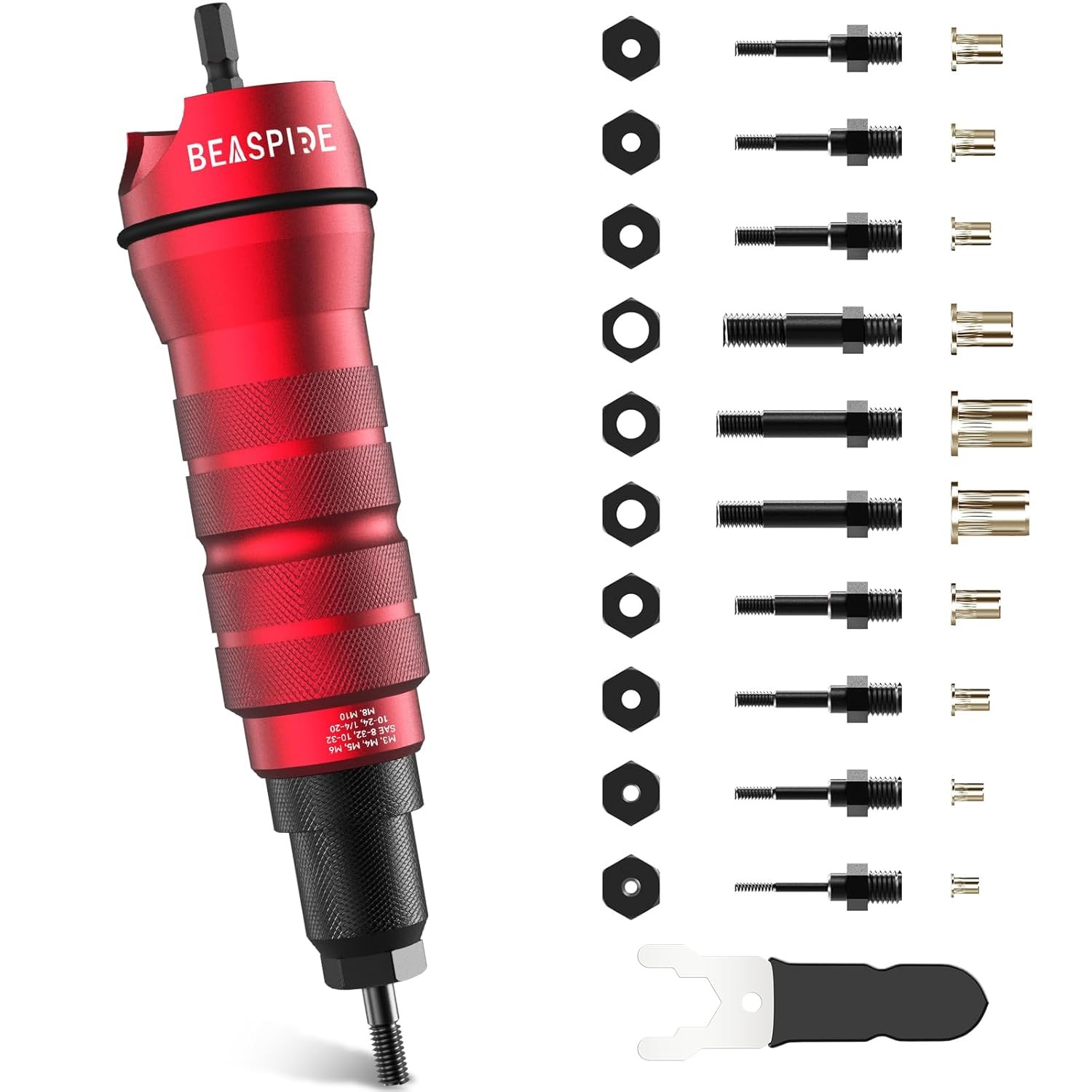 Beaspire Cordless Drill Electric Rivet Nut Adapter Gun